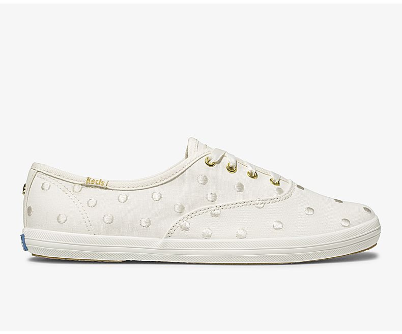 Keds Women's X Kate Spade New York Champion White Lace Up Shoes - EF8275139
